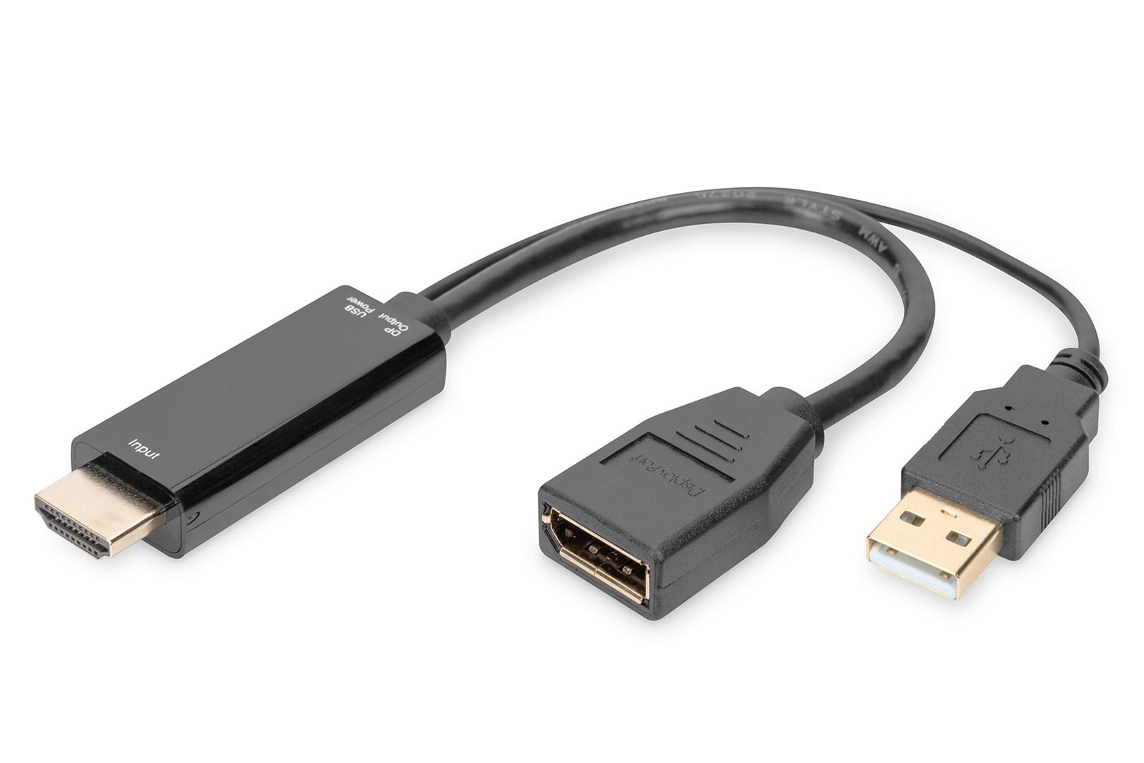 DIGITUS 4K HDMI-adapter fra HDMI til DisplayPort