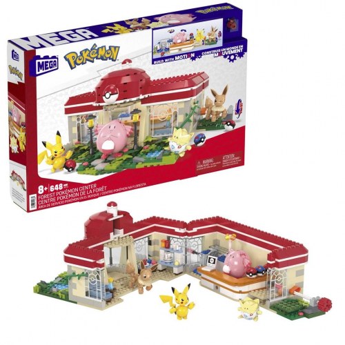 MEGA Pokémon Skovcenter byggesæt med 648 dele og 4 figurer