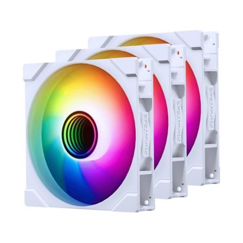 Phanteks M25 Gen2 PWM D-RGB ventilator 3-pak, omvendte blade, 140 mm, hvid