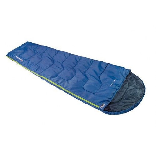 High Peak Easy Travel semirektangulær sovepose i polyester 220 x 80/50 cm - blå