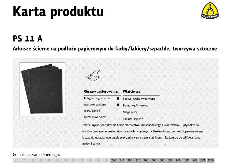 Klingspor PS 11 A slibeark P220 50 stk