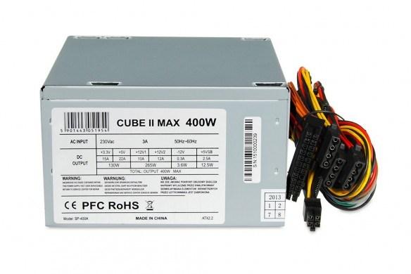 iBox CUBE II 400 W ATX strømforsyning 20+4-pin sølv