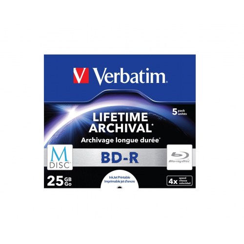 Verbatim M-Disc BD-R 25 GB 4x Blu-ray 5 stk.