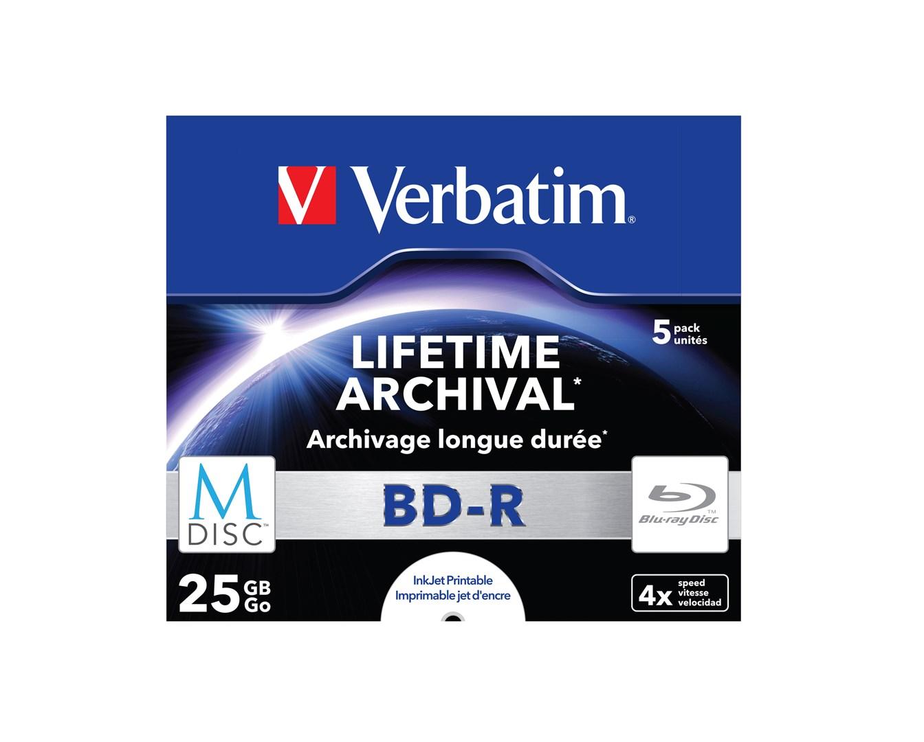 Verbatim M-Disc BD-R 25 GB 4x Blu-ray 5 stk.