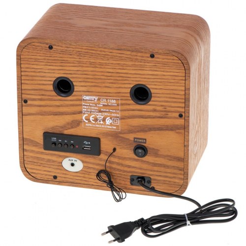 Camry Premium CR 1188 analog radio med Bluetooth - sort, hvid og træ