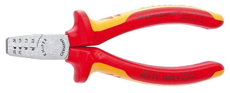 Knipex 97 68 145 A kabelpresstang kombinationstang 0,25-2,5 mm²