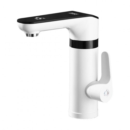 Teesa gennemstrømningsvandvarmer med stående armatur - hvid