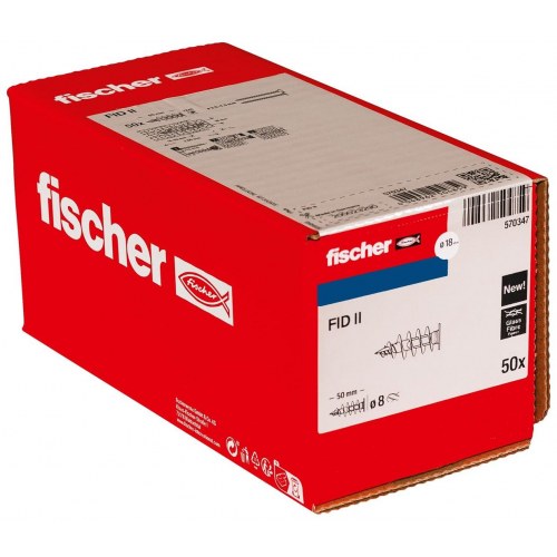 Fischer FID II gipsdybel 50 mm, 50 stk.