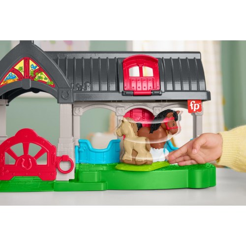 Fisher-Price Little People hestestald legesæt med lyde, 6 dele