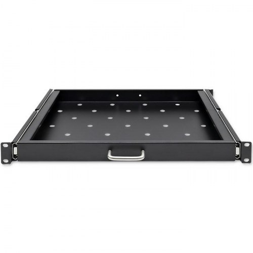 Qoltec 54509 rackhylde til elektronikskab 48 x 40 cm - sort