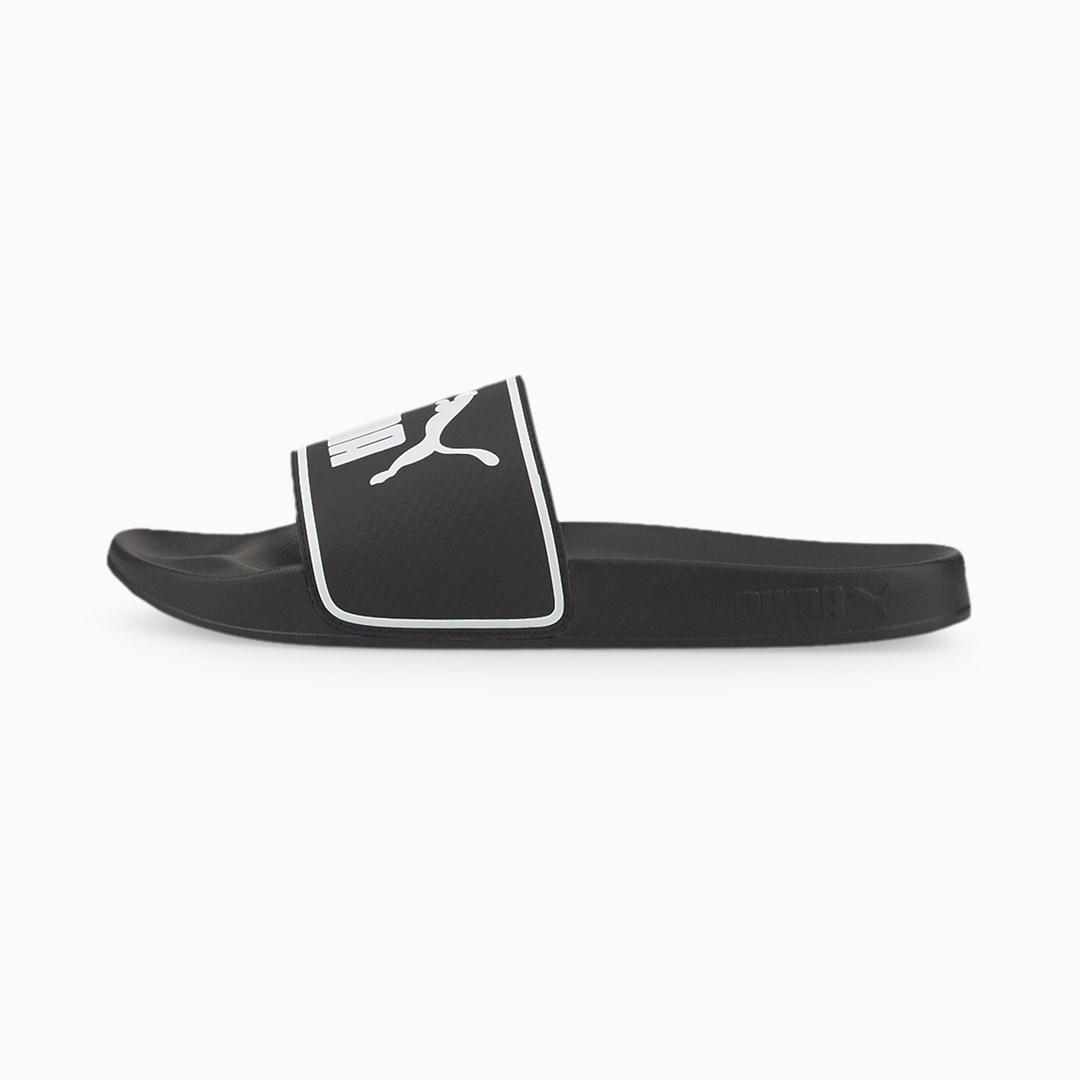 PUMA slidersandaler til herrer i sort/hvid - badesandaler, størrelse EU 40,5