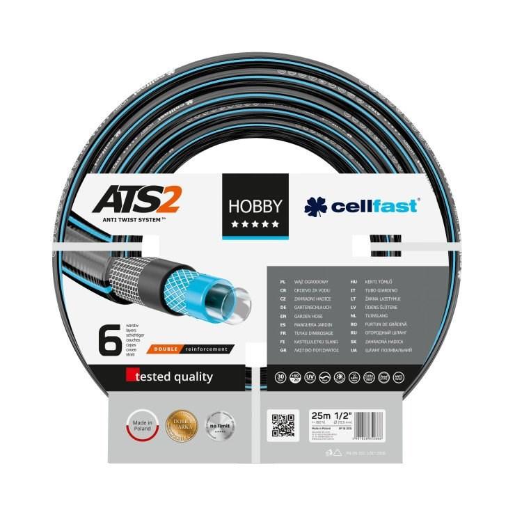 CELLFAST Hobby ATS2 haveslange 25 m 1/2" sort