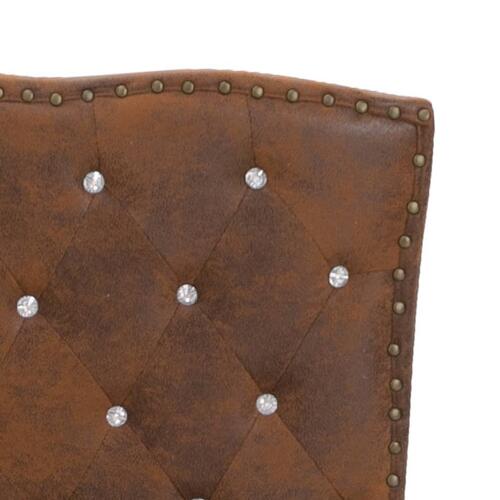 Seng med madras 160 x 200 cm stof brun