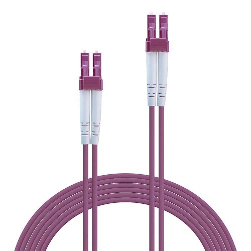 LINDY 10 m LC-LC OM4 fiberpatchkabel - pink