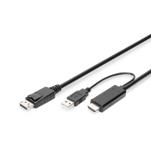 DIGITUS 4K HDMI-adapterkabel 2 m sort