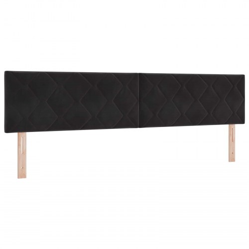 Ottoman seng 200 x 200 cm med madras og hovedgærde - sort fløjl