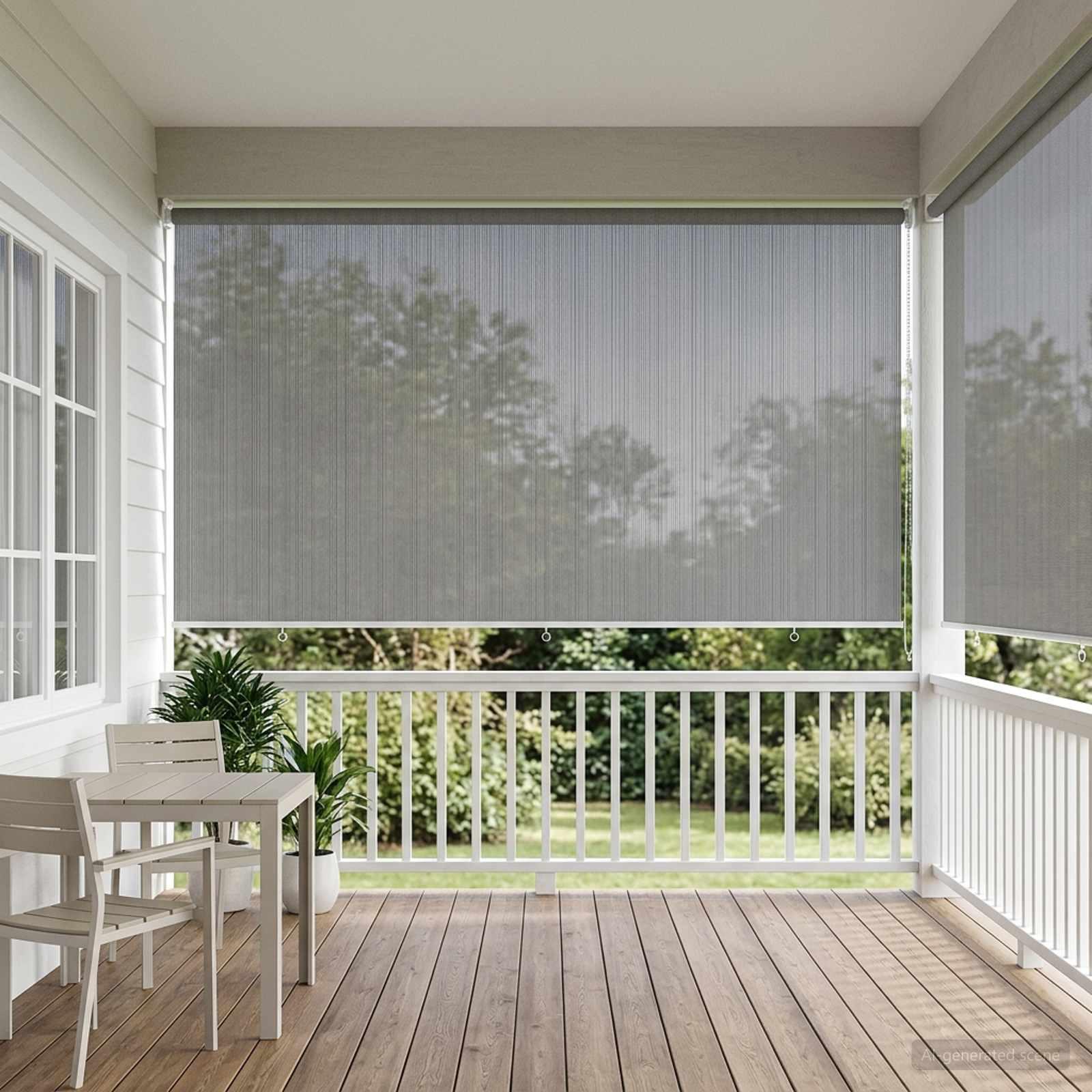 Udendørs rulleskærm med 90% UV-blok lysegrå 400 x 230 cm HDPE
