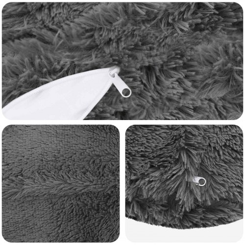 Pyntepude HEERLEN 6 stk. Ø 60 cm lys grøn i PV fleece