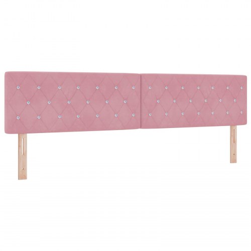 Ottoman seng med madras 200 x 200 cm i lyserød fløjl