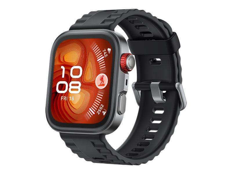 Huawei Watch Fit 4 - Aluminiumslegering - smart ur med rem - fluoroelastomer - sort - håndledsstørrelse: 130-210 mm - display 1.82 - Bluetooth - 27 g - aluminium sort