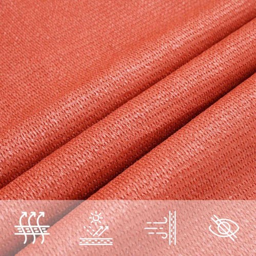 Solsejl trekantet 4,5 x 4,5 x 4,5 m 160 g/m² HDPE terrakotta