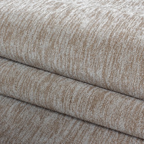 NIZZA ensfarvet beige kortluvet gulvtæppe, rektangulært