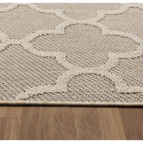 Udendørstæppe PATARA - beige, rektangulært