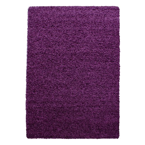 LIFE Unicolor violet shaggy tæppe rektangulært