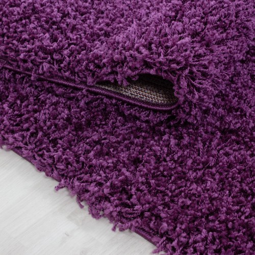 LIFE Unicolor violet shaggy tæppe rektangulært