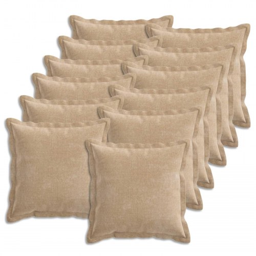 Pudebetræk HOUTEN 12 stk. gråbrun 40 x 40 cm i chenille