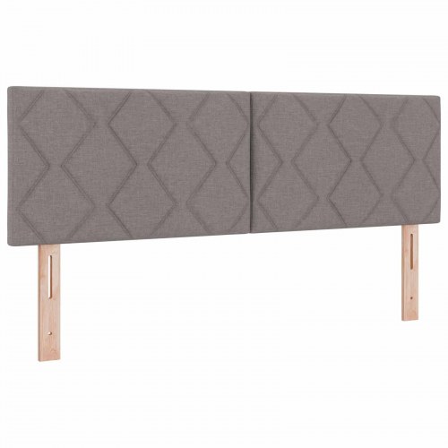 Kontinentalseng med topmadras og LED-gavl 160 x 200 cm gråbrun