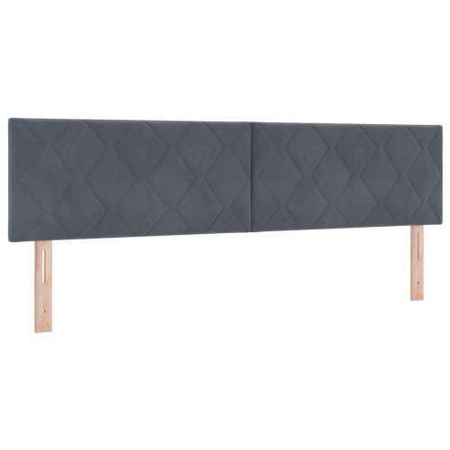 LED opbevaringsseng med madras 180 x 200 cm i mørkegrå fløjl