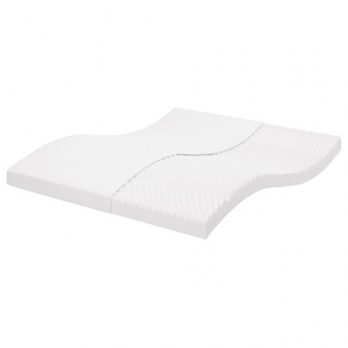 Skummadras 180 × 220 cm - 7 zoner, 20 ILD, hvid (OUTLET A)