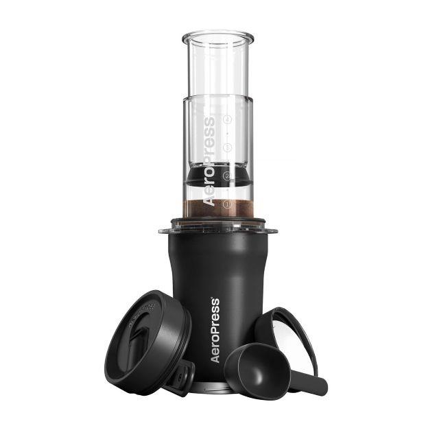AeroPress Go Plus manuel kaffebrygger med sort termokrus i rustfrit stål, 473 ml