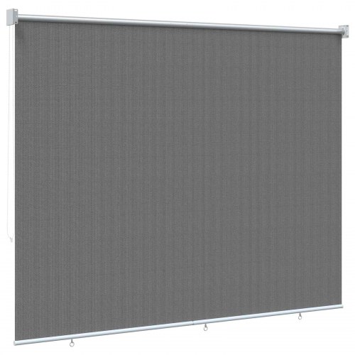 Udendørs rulleskærm lysegrå 140 x 230 cm HDPE med 90% UV-blok