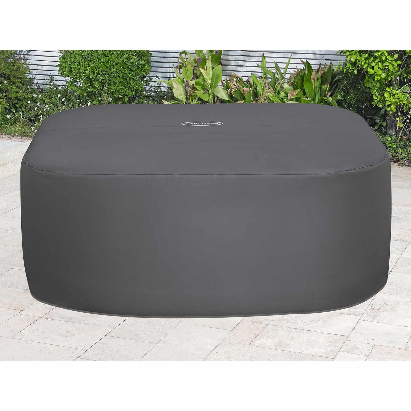 Bestway spa cover i PVC og POM grå 201 x 201 x 80 cm