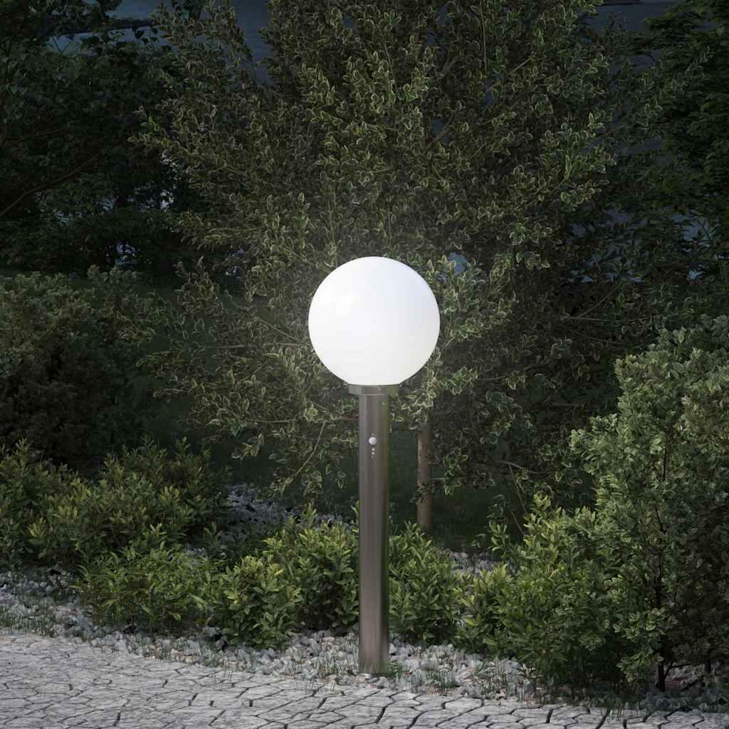 Pullertlampe med sensor 80 cm i rustfrit stål IP44