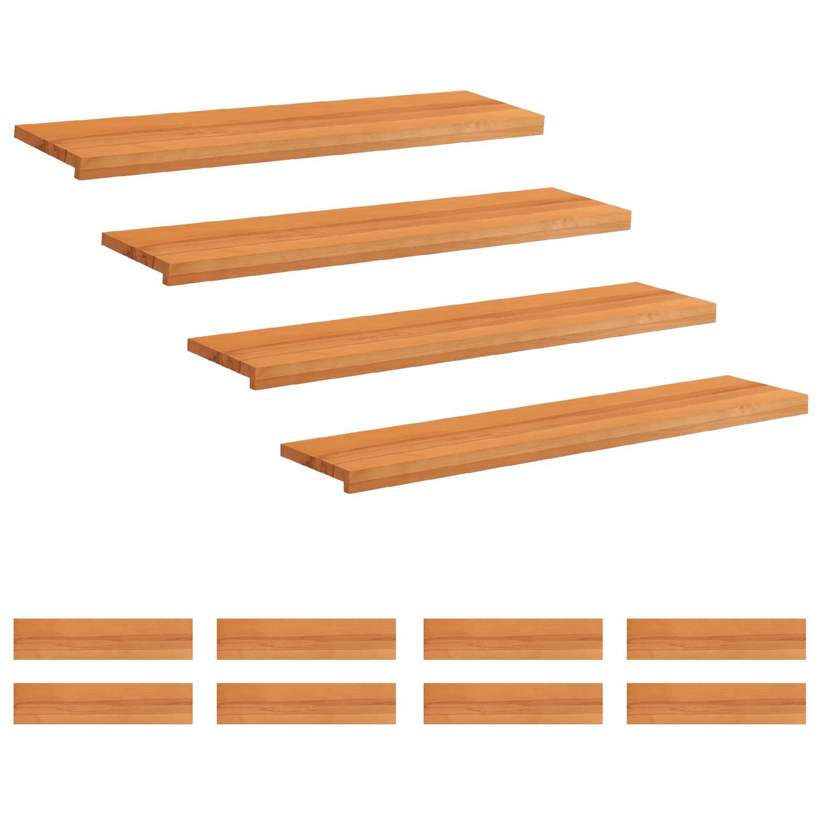 Trappetrin 12 stk. 110 x 30 x 2 cm lys brun i massiv bøg