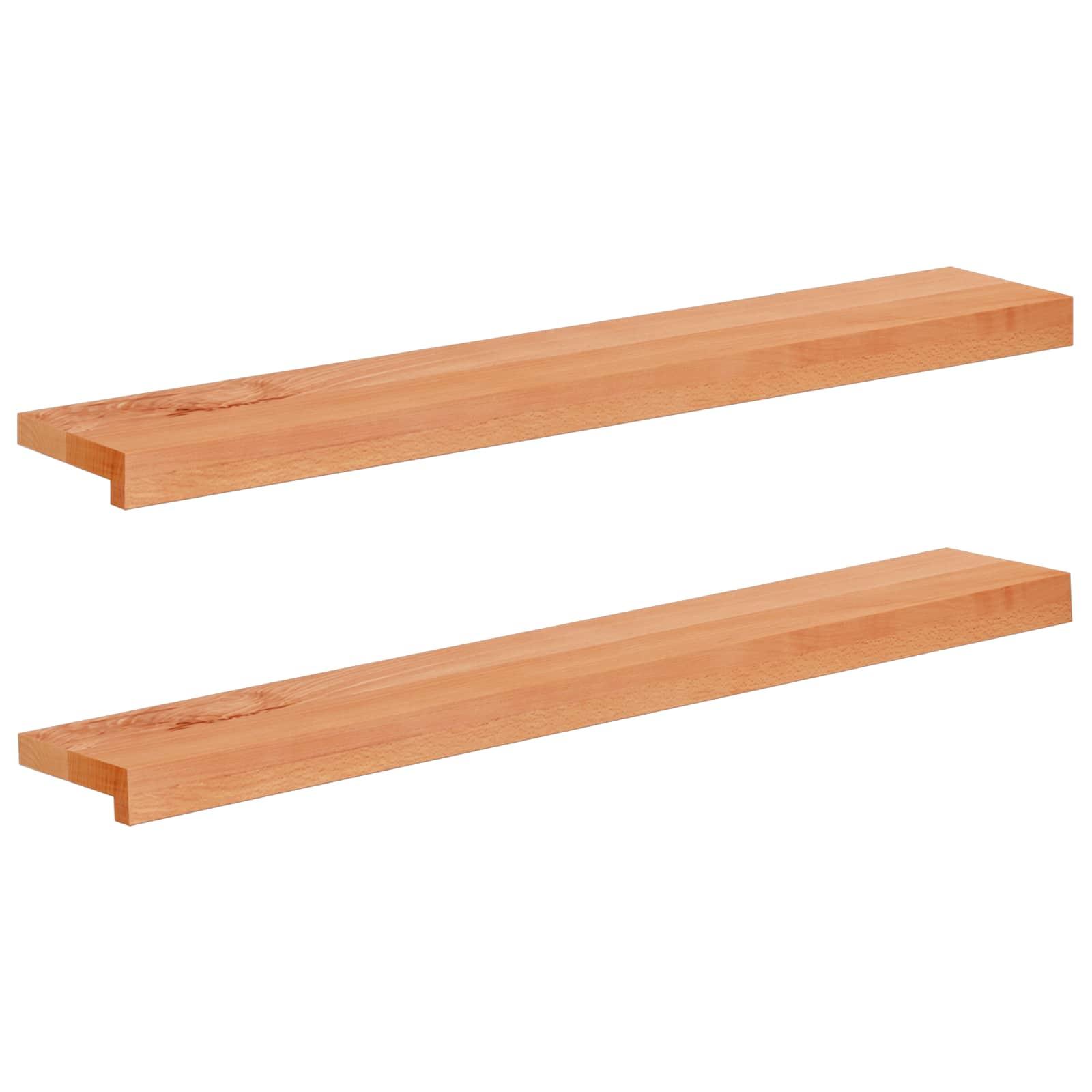 Vindueskarme 2 stk. lakeret 90 x 20 x 2 cm i solid bøg
