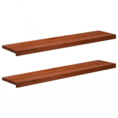 Trappetrin 2 stk. 110 x 25 x 2 cm brun massiv bøg
