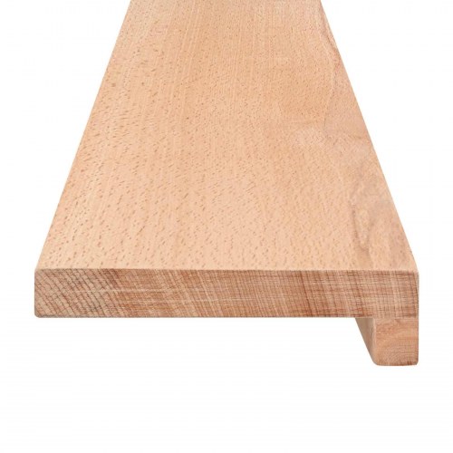 Vindueskarme 2 stk. naturfarvet 160 x 40 x 2 cm i massiv bøg