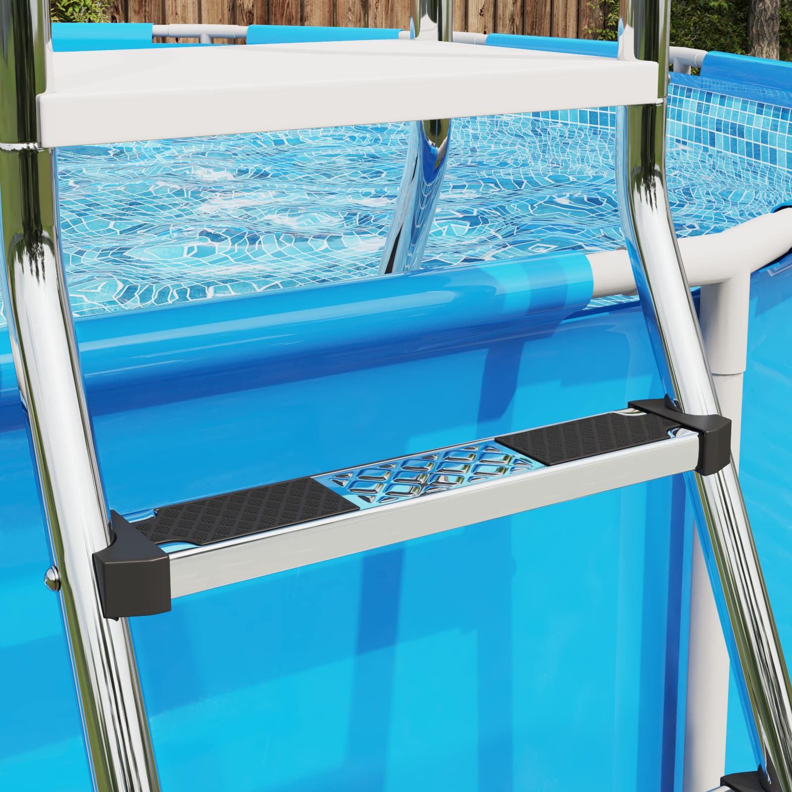 Udskiftningstrin til poolstige 50 x 9 x 3,5 cm i rustfrit stål