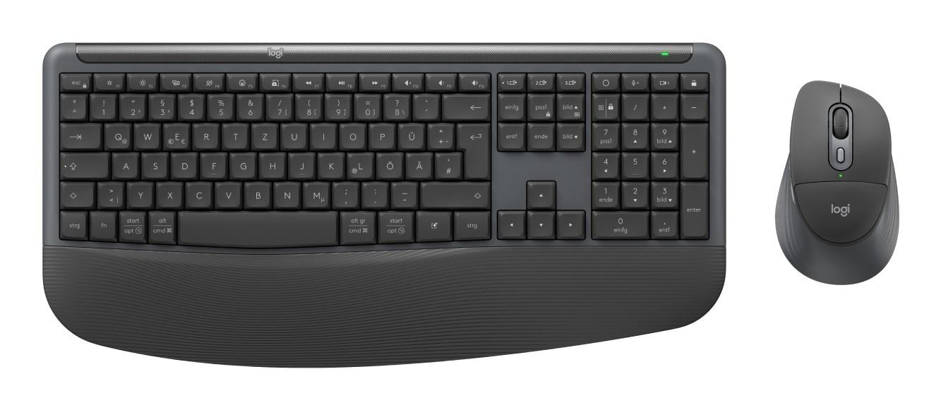 Tastatur- og musekombination Logitech Signature Comfort Plus Combo MK880 for Business - graphite, tysk QWERTZ