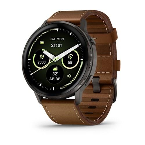 Garmin Venu 4 3,56 cm (1.4") AMOLED 45 mm Digital 454 x 454 pixel Berøringsskærm Sort Wi-Fi GPS (satellit)
