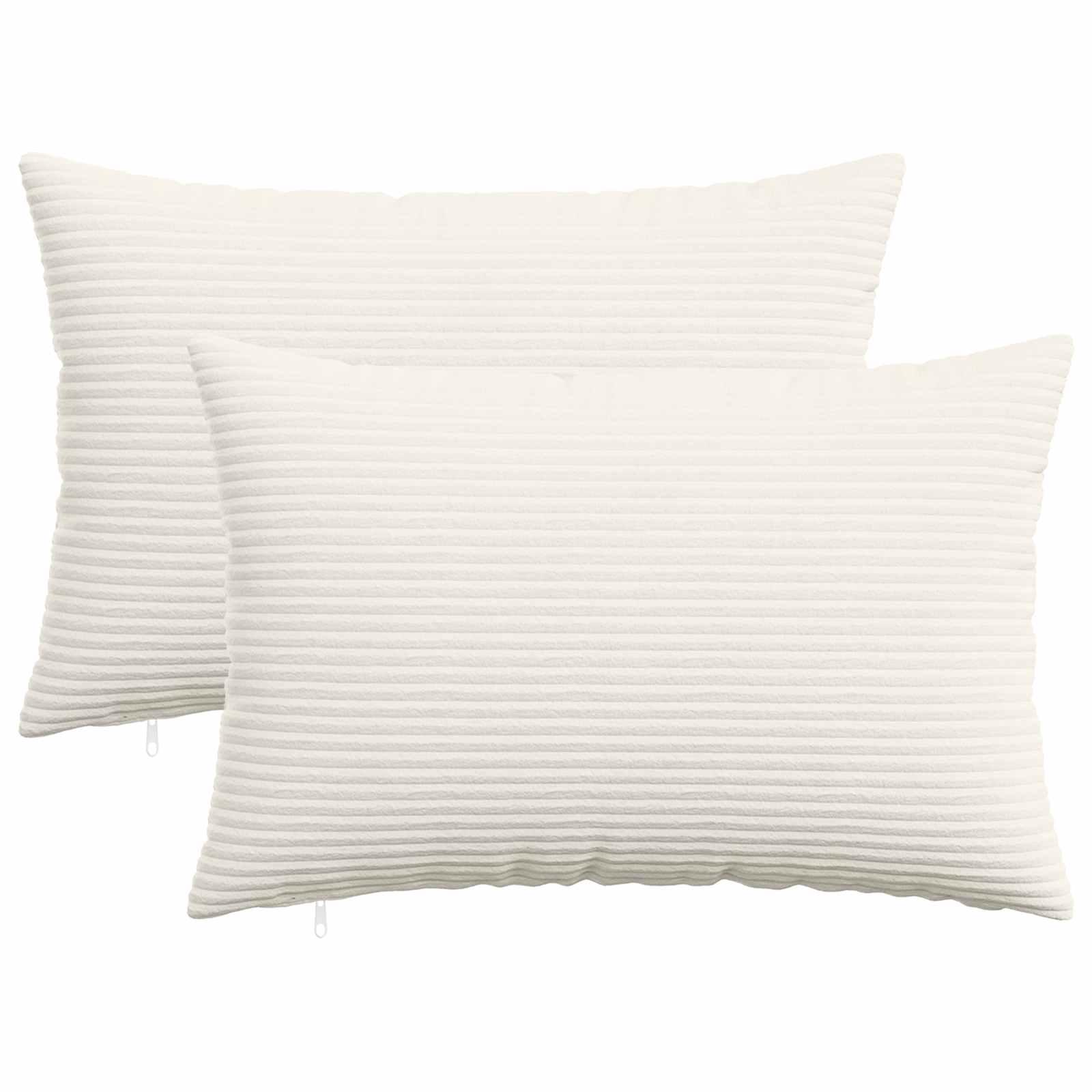 Pudebetræk 2 stk. HEERLEN creme 40 x 60 cm i cordfløjl