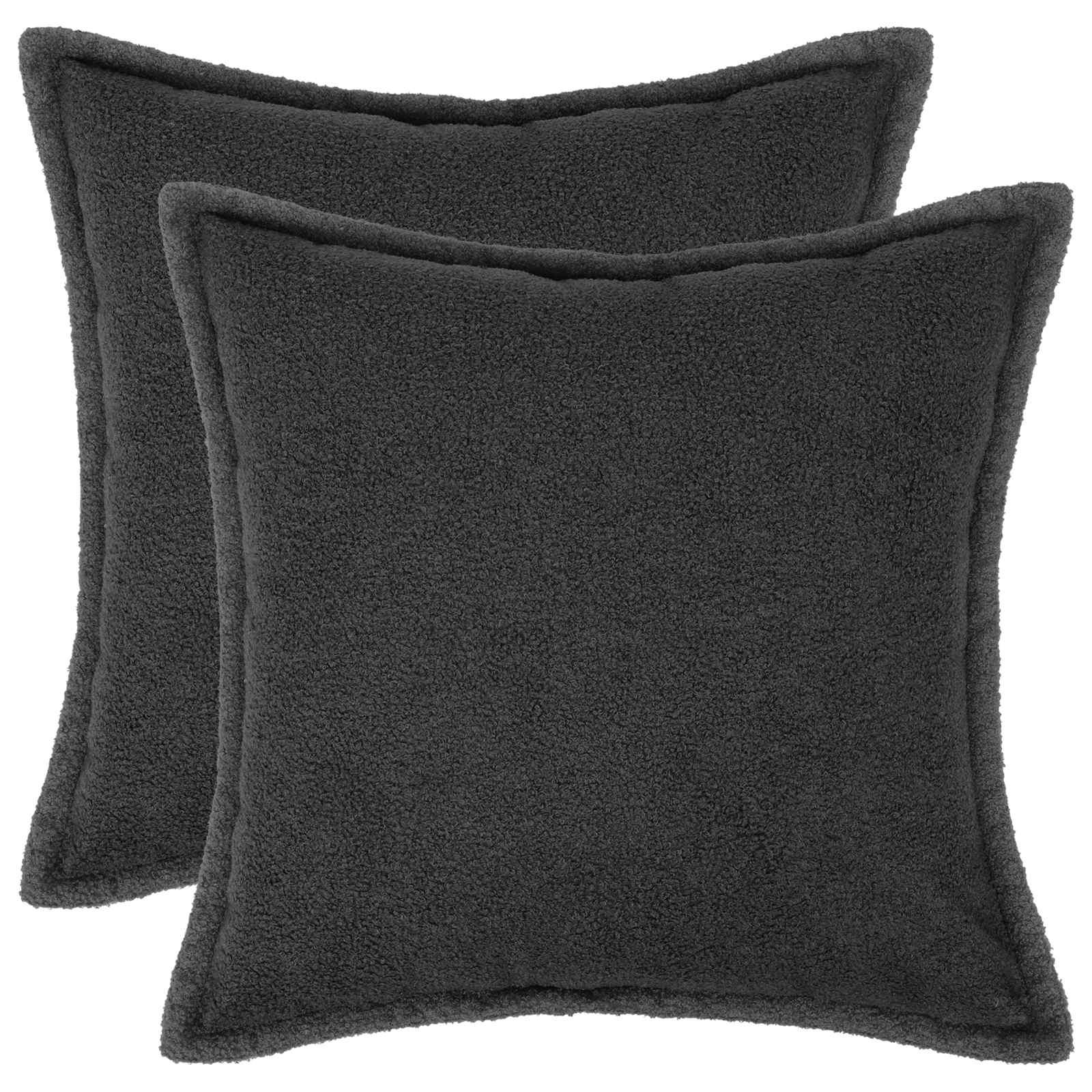 Pudebetræk 2 stk HOUTEN mørkegrå 40 x 40 cm bouclé