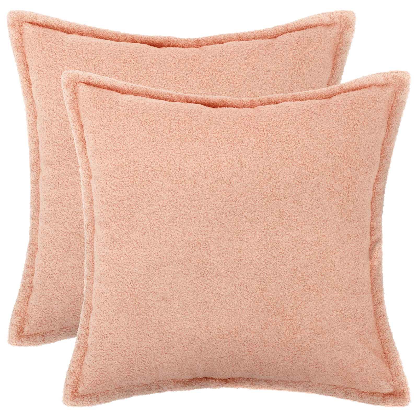 Pudebetræk 2 stk HOUTEN lyserød 40 x 40 cm bouclé