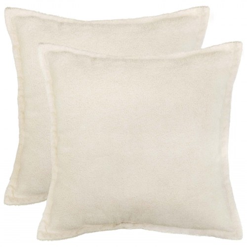 Pudebetræk 2 stk HOUTEN cremefarvet 40 x 40 cm bouclé