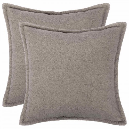 Pudebetræk 2 stk HOUTEN lysegrå 40 x 40 cm bouclé