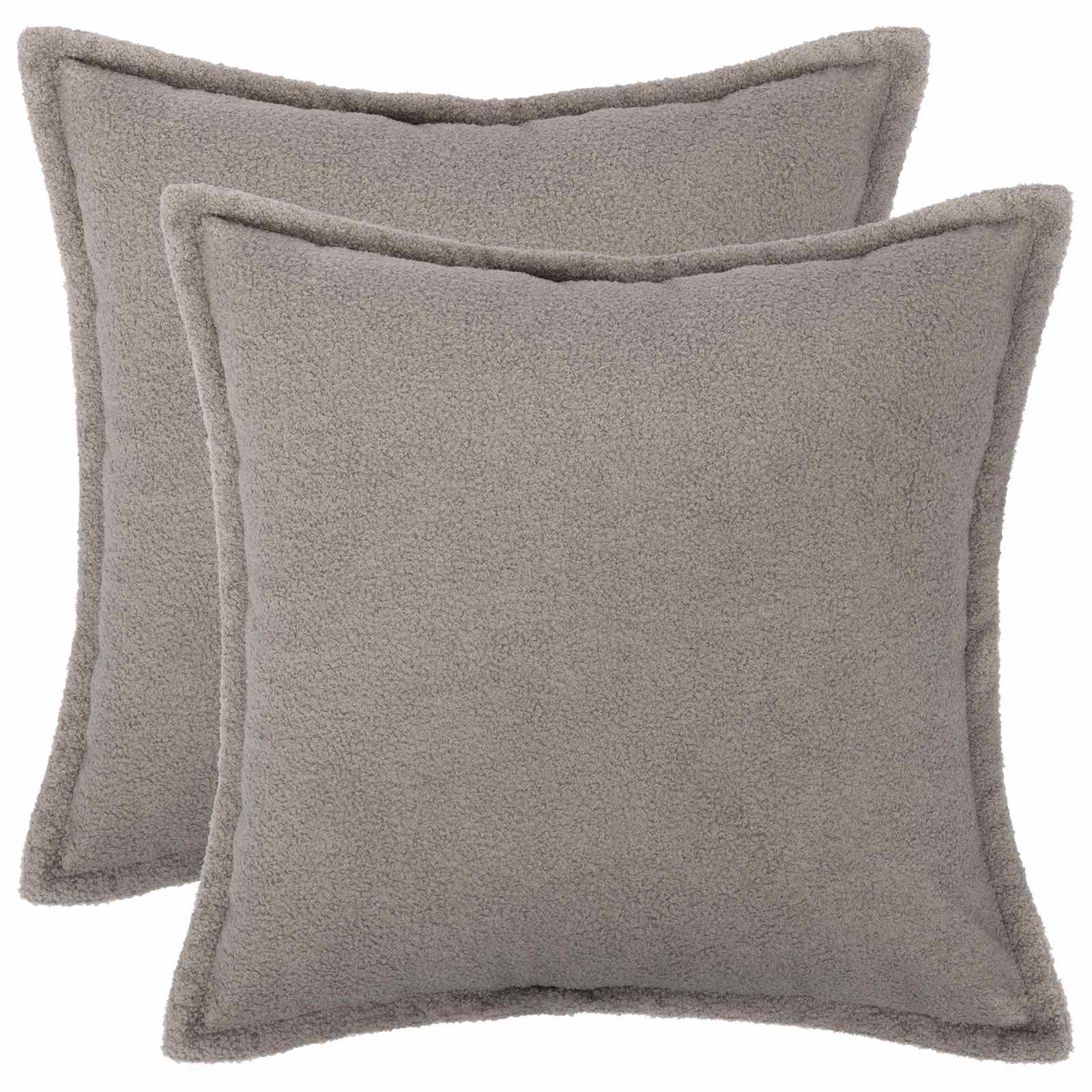 Pudebetræk 2 stk HOUTEN lysegrå 40 x 40 cm bouclé